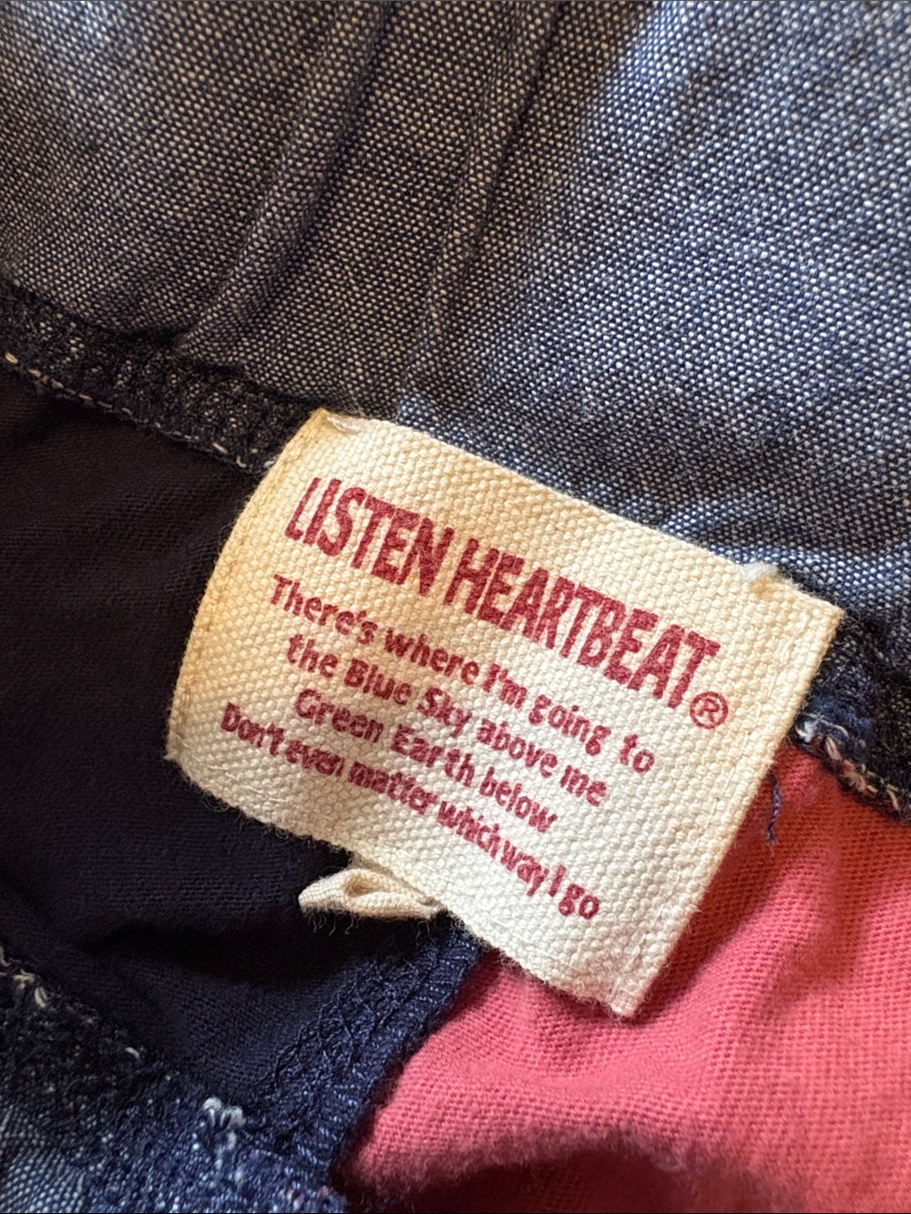 “Listen Heartbeat” Reworked Patchwork Graphic Maxi Skirt - Picture 6 of 6